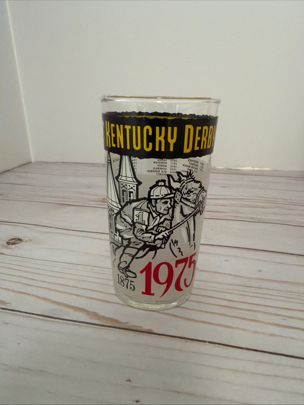 Vintage 1975 Kentucky Derby Official Frosted Mint Julep Glass Churchill Downs
